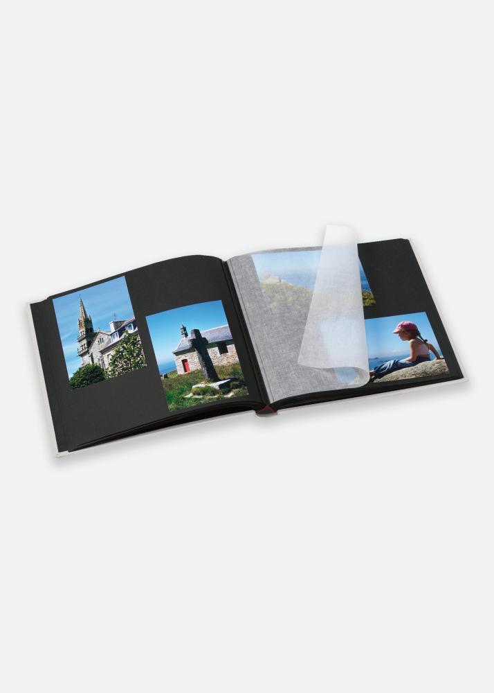 Black & White Album Grå - 26x25 cm (50 Svarta sidor / 25 blad)