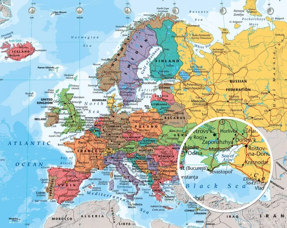 Karta - Europe Poster