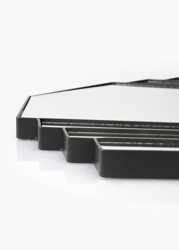 KAILA Spegel Fans - Svart 63x70 cm