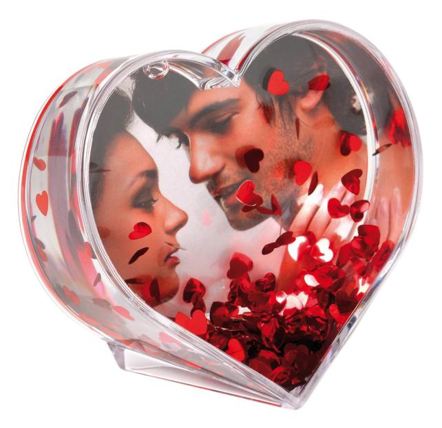 Glitterhjärta Love 9,6x4,7 cm