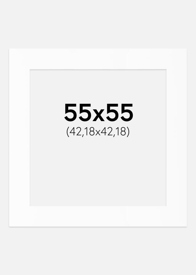 Passepartout Vit Standard (Vit Kärna) 55x55 cm (42,18x42,18)