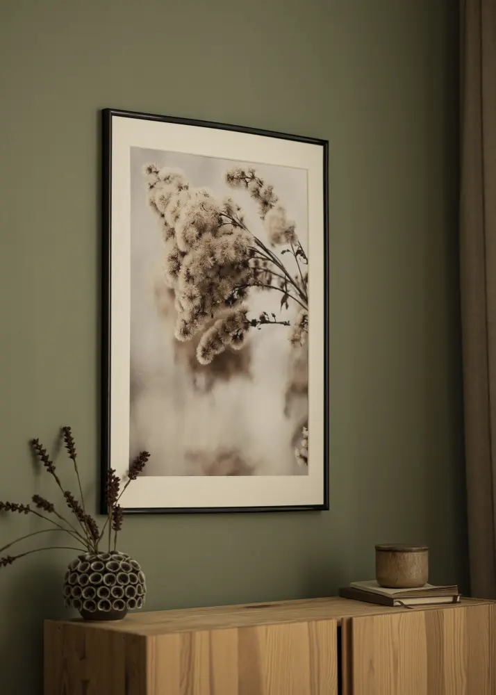 Ram Victoria Svart 30x40 cm - Passepartout Vit 21x29,7 cm (A4)