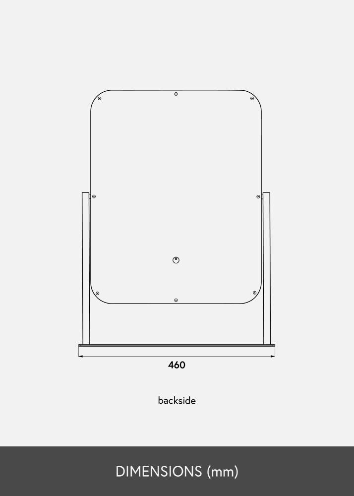 KAILA Sminkspegel III Svart - 45x60 cm