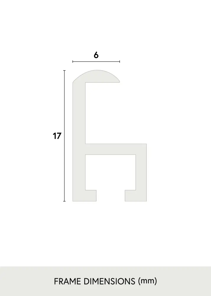 Ram Visby Vit 30x40 cm - Passepartout Vit 21x29,7 cm (A4)