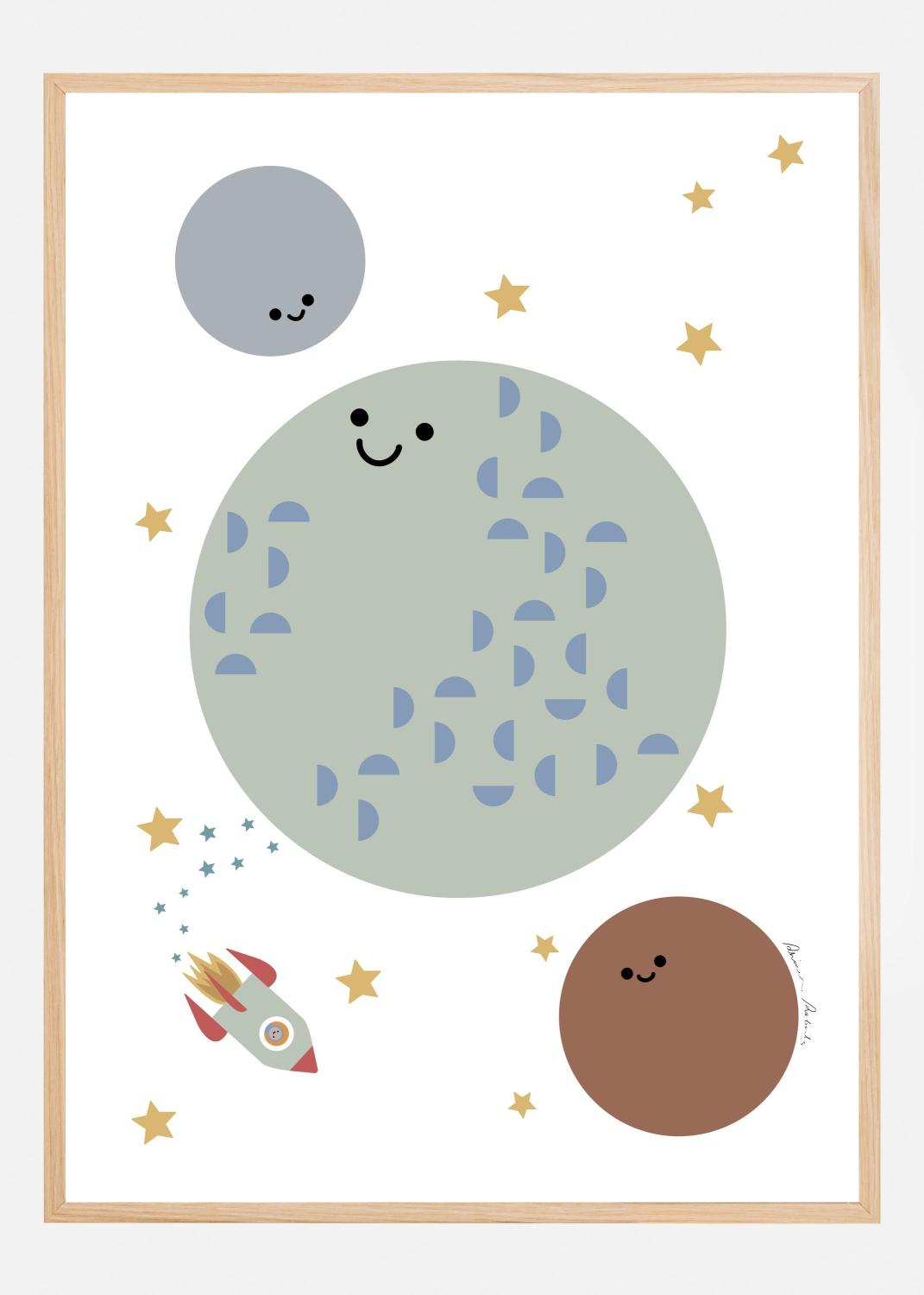 Solar Earth Moon Poster (70x100 cm)