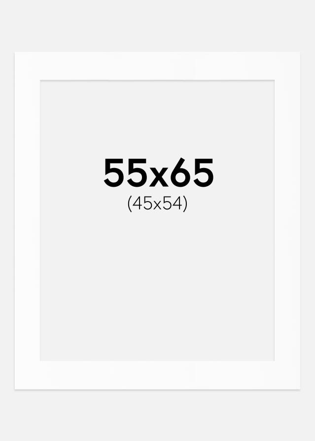 Passepartout Vit Standard (Vit Kärna) 55x65 cm (45x54)