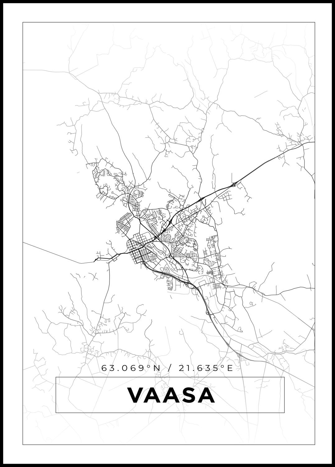 Product Image for Karta - Vaasa - Vit Poster (30x40 cm)