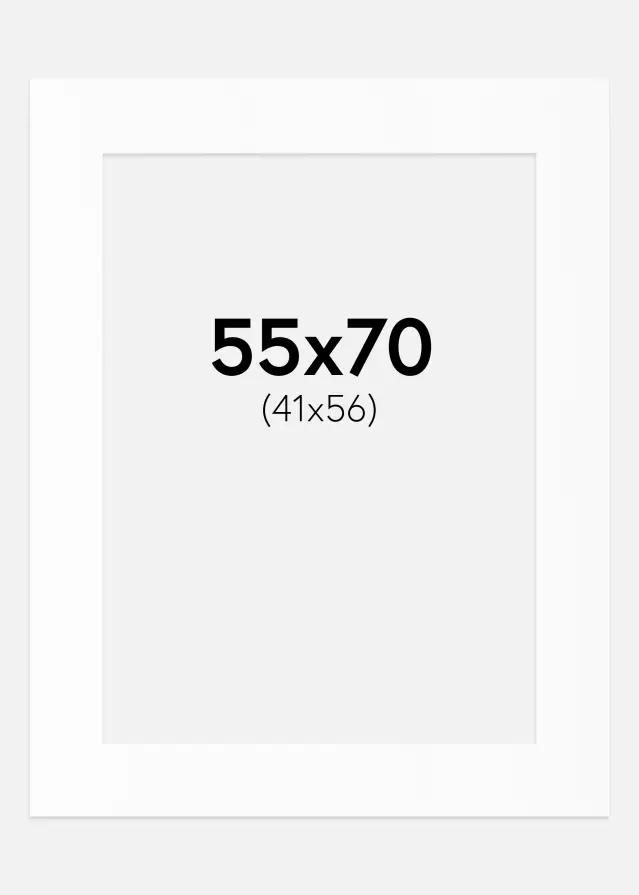 Passepartout Vit Standard (Vit Kärna) 55x70 cm (41x56)