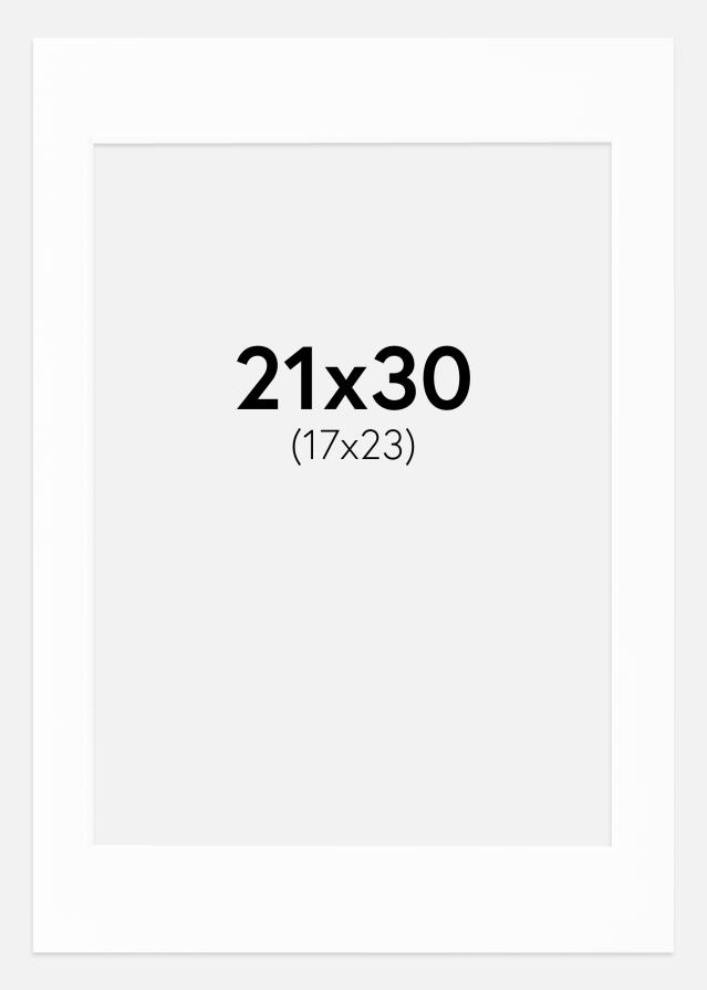 Passepartout Canson Vit (Vit kärna) 21x30 cm (17x23)