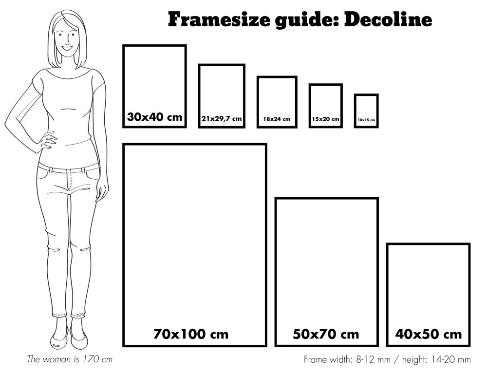 Ram Decoline Svart 40x60 cm