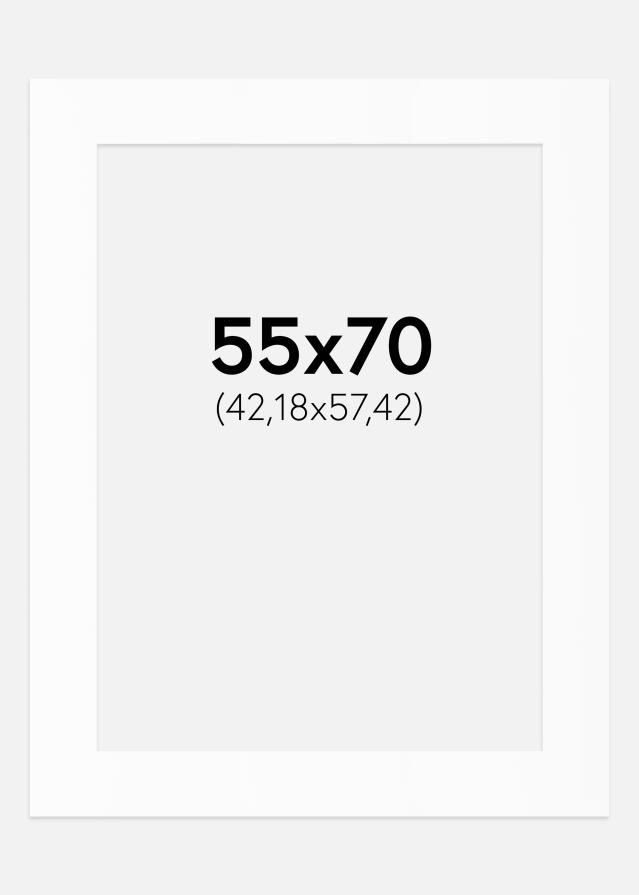 Passepartout Vit Standard (Vit Kärna) 55x70 cm (42,18x57,42)