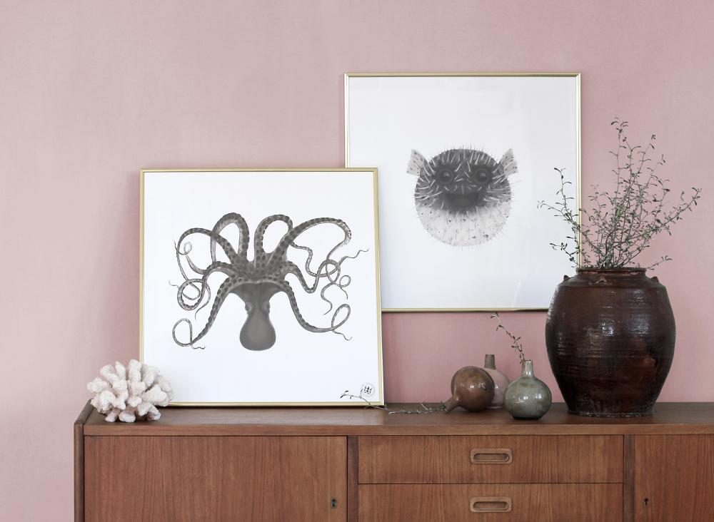 Knaada - Bläckfisk - 50x50 cm Poster