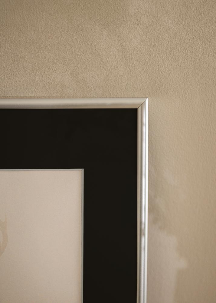 Ram Victoria Silver 30x40 cm - Passepartout Svart 20x28 cm