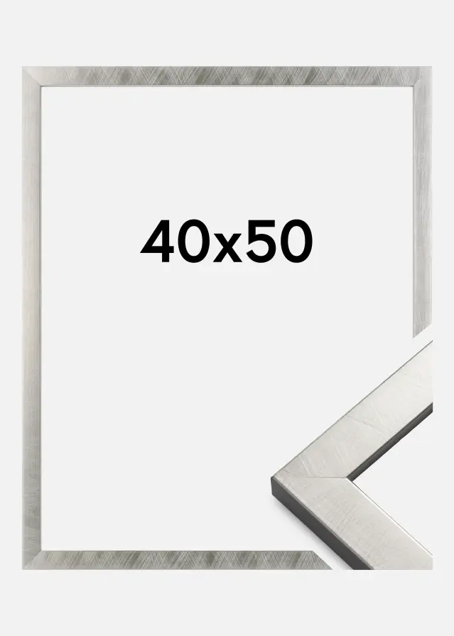 Ram Uppsala Akrylglas Silver 40x50 cm