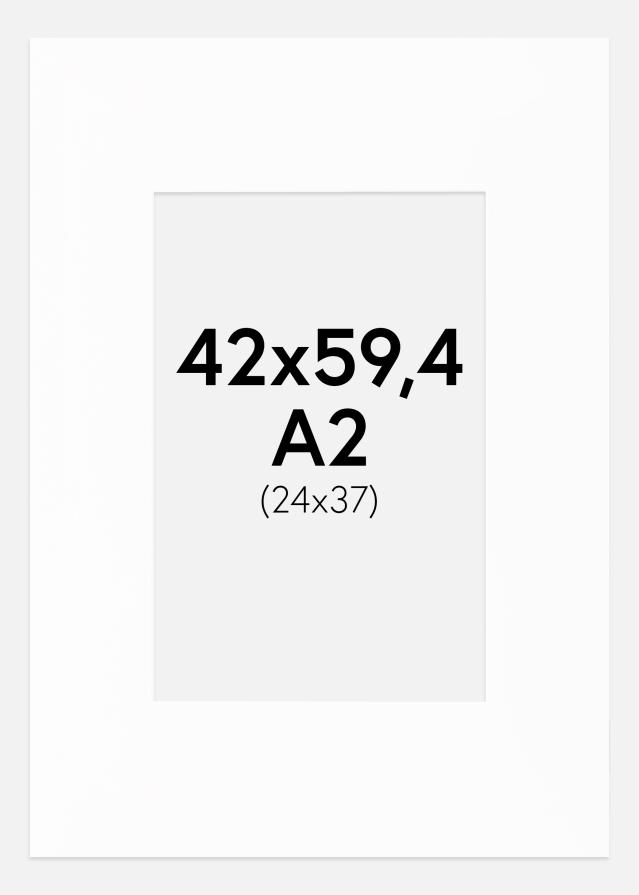Passepartout Canson Vit (Vit kärna) 42x59,4 cm (24x37)