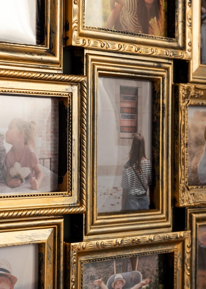 Retro Collageram Matt Guld - 12 Bilder