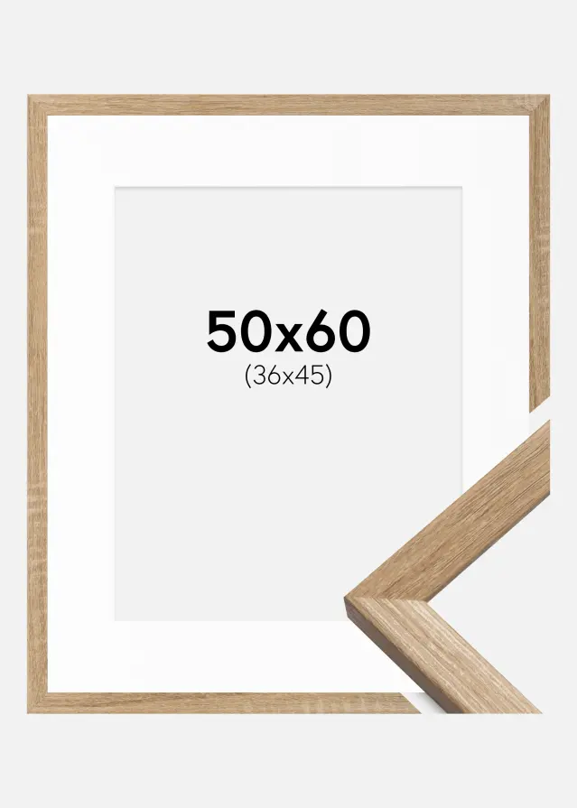 Ram Fiorito Ljus Ek 50x60 cm - Passepartout Vit 37x46 cm