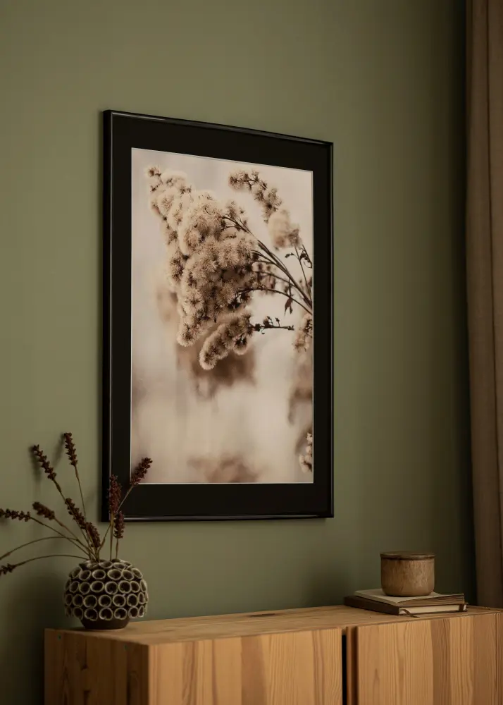 Ram Victoria Svart 70x100 cm - Passepartout Svart 59,4x84 cm (A1)
