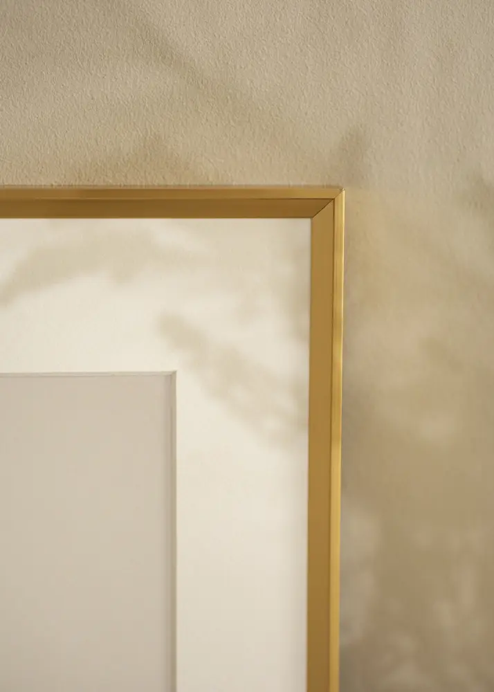 Ram Desire Guld 30x40 cm - Passepartout Vit 21x29,7 cm (A4)