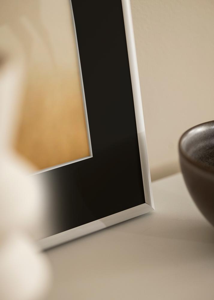 Ram Victoria Vit 13x18 cm - Passepartout Svart 3,5x5 inches