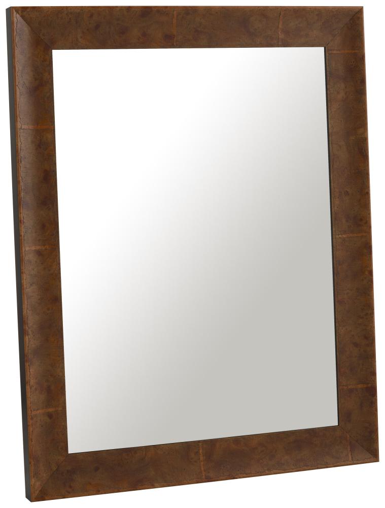 Spegel Ribe Ljusbrun rotfanér - Egna mått