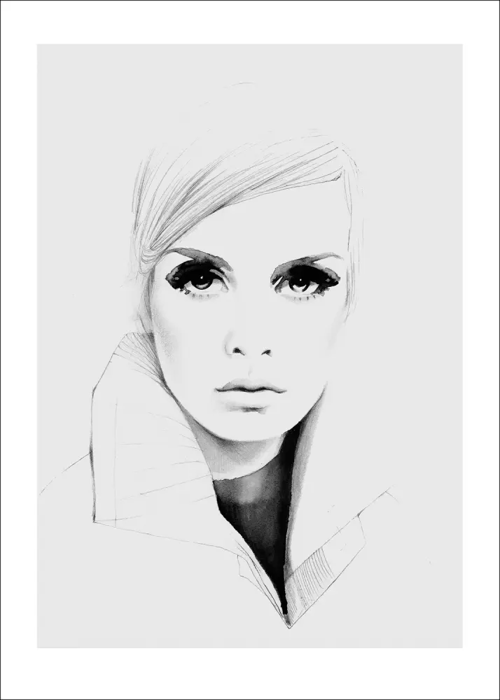 Magdaty - Twiggy Grey Poster