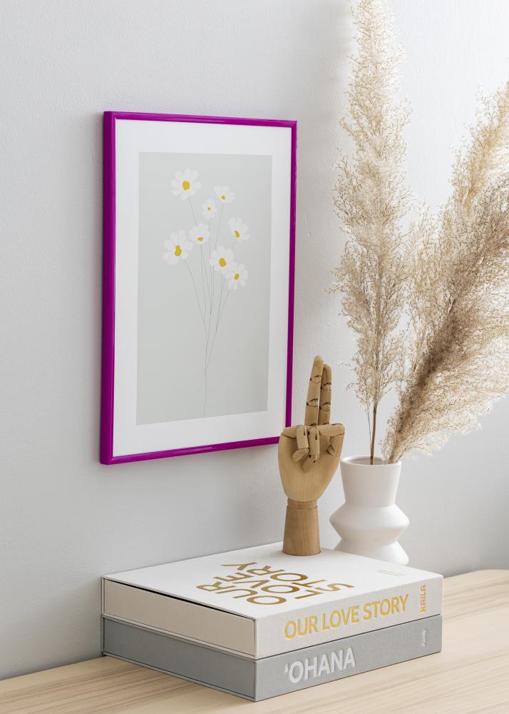 Ram New Lifestyle Fuchsia 30x40 cm - Passepartout Svart 21x30 cm