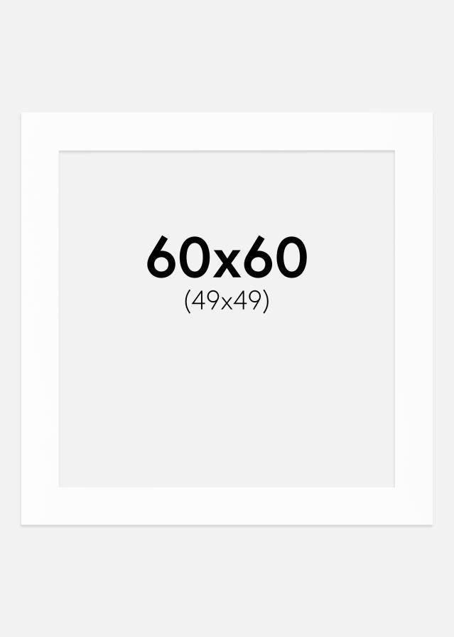 Passepartout Canson Vit (Vit kärna) 60x60 cm (49x49)