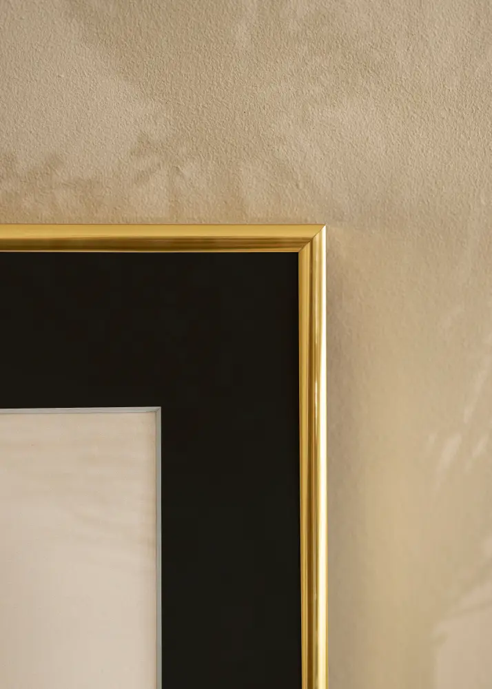 Ram Visby Blank Guld 70x100 cm - Passepartout Svart 59,4x84 cm (A1)