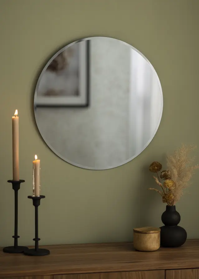 KAILA Rund Spegel Dark Smoked Grey 50 cm Ø