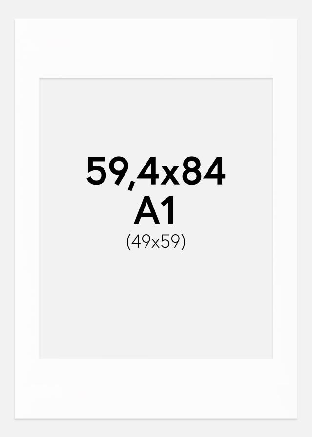 Passepartout Canson Vit (Vit kärna) 59,4x84 cm (A1) (49x59)