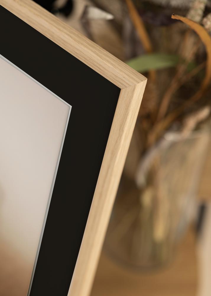 Ram Edsbyn Ek 40x40 cm - Passepartout Svart 10x10 inches