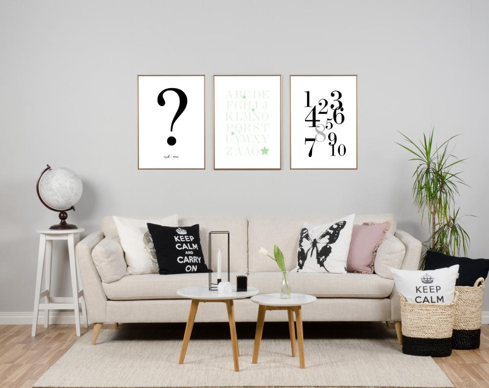 1-10 - Svart/grå Poster