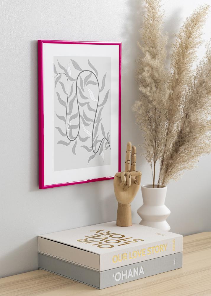 Ram New Lifestyle Mörkrosa 70x100 cm - Passepartout Svart 24x36 inches