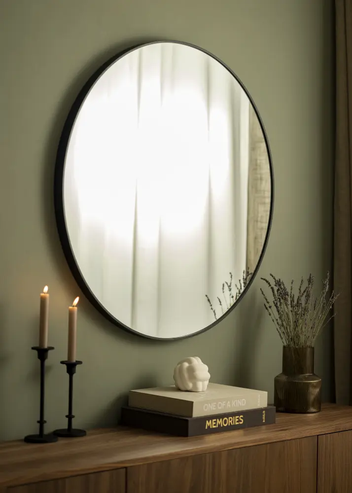 KAILA Rund Spegel Edge Black 90 cm Ø
