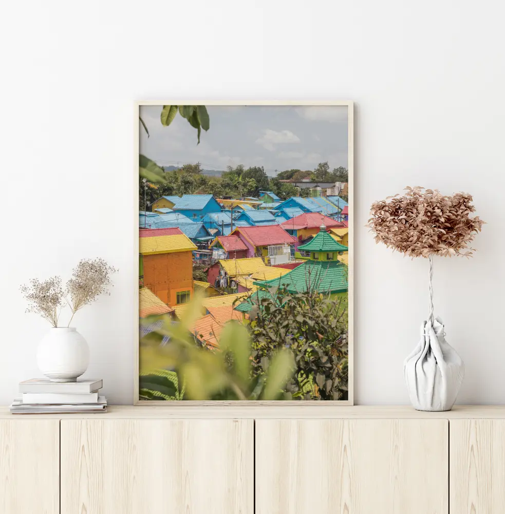 Colorful Village Poster