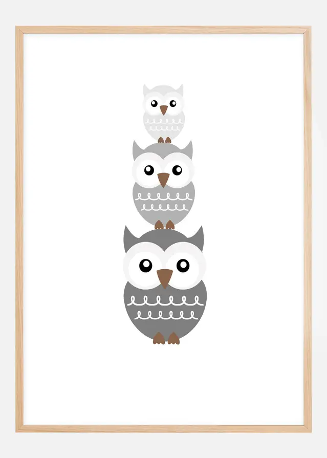 Uggla Triss - Dimgrå Poster