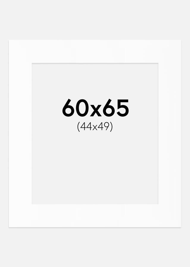 Passepartout Vit Standard (Vit Kärna) 60x65 cm (44x49)