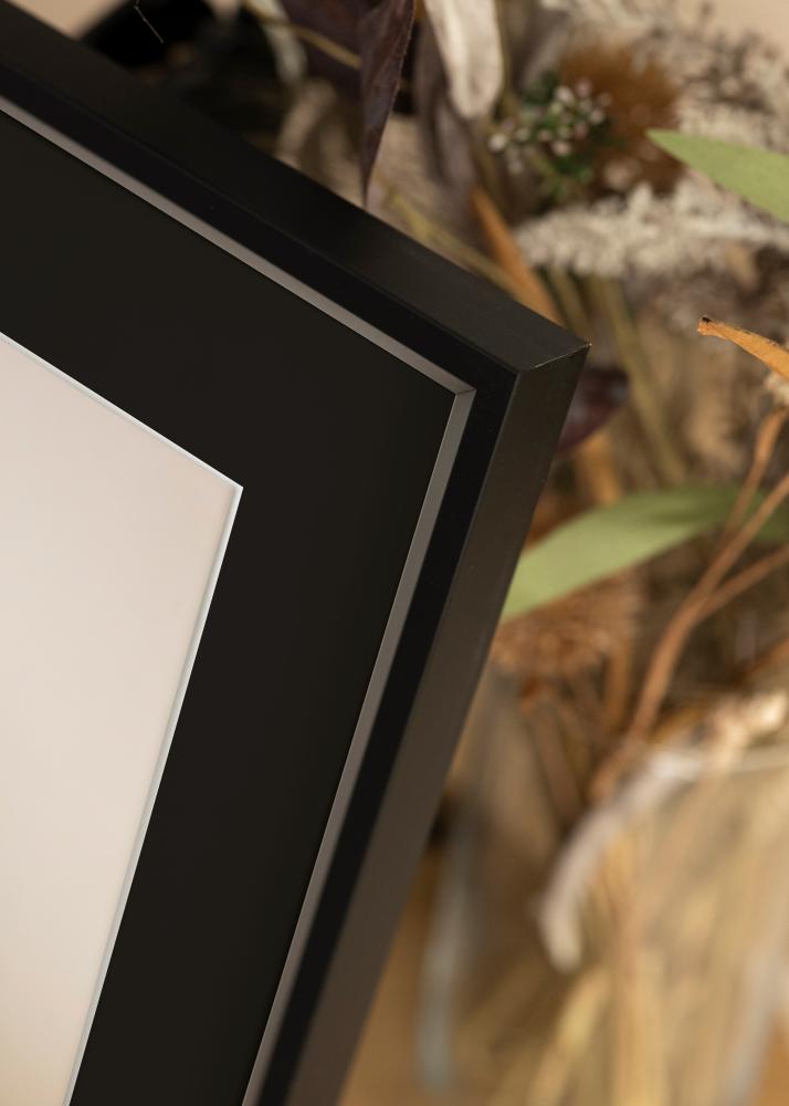 Ram Globe Svart 24x30 cm - Passepartout Svart 7x9 inches