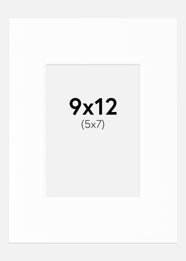 Passepartout Canson Vit (Vit kärna) 9x12 cm (5x7)