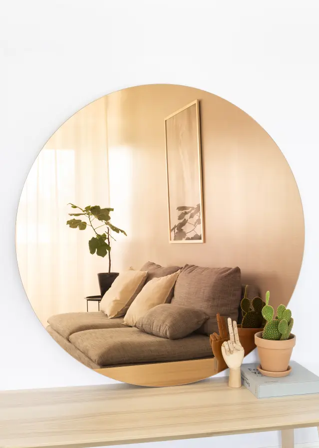 KAILA Rund Spegel Rose Gold 110 cm Ø