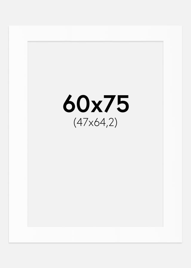 Passepartout Vit Standard (Vit Kärna) 60x75 cm (47x64,2)