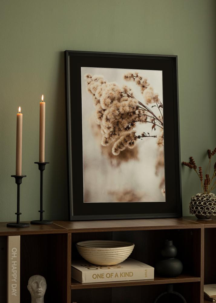 Ram Globe Svart 24x30 cm - Passepartout Svart 7x9 inches