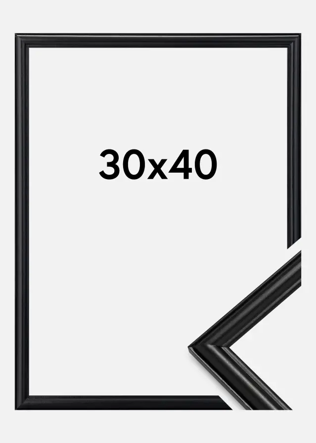Ram Line Svart 30x40 cm