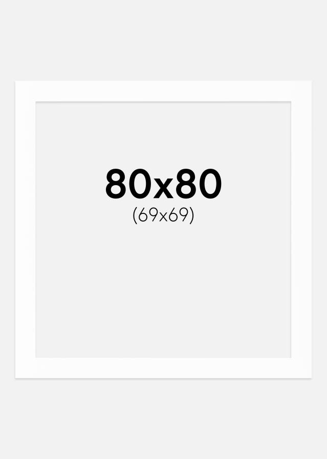 Passepartout Canson Vit (Vit kärna) 80x80 cm (69x69)