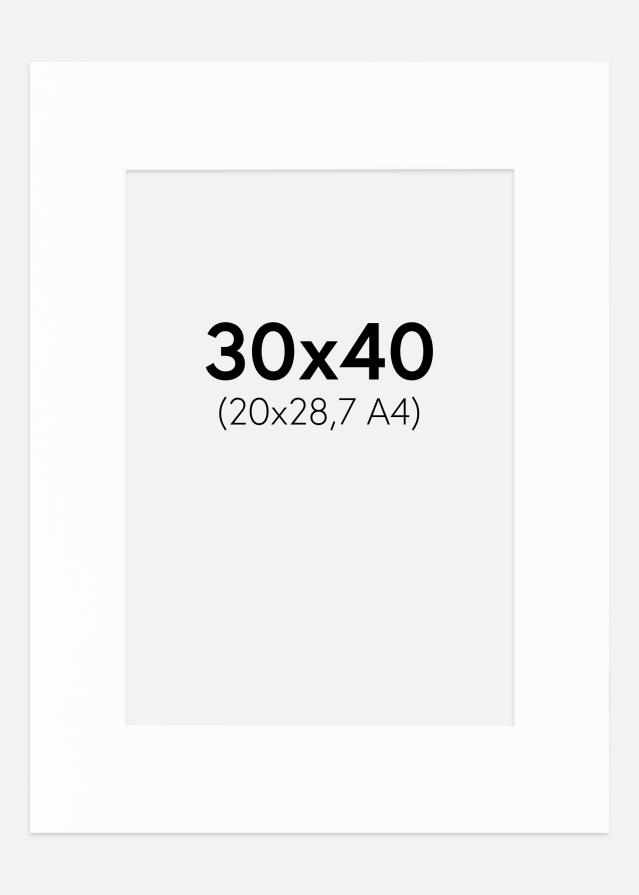 Passepartout Canson Vit (Vit kärna) 30x40 cm (20x28,7)