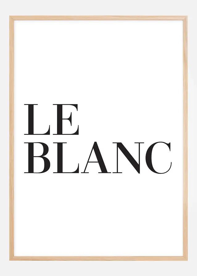 Le blanc Poster
