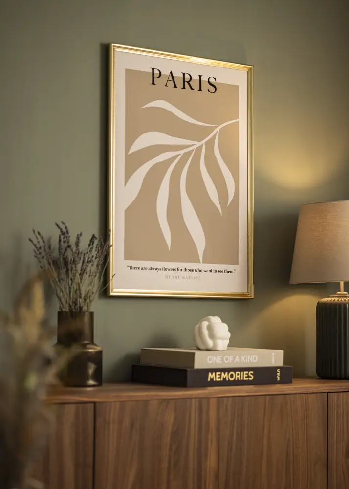 Ram Gala Guld 30x40 cm - Passepartout Vit 21x29,7 cm (A4)