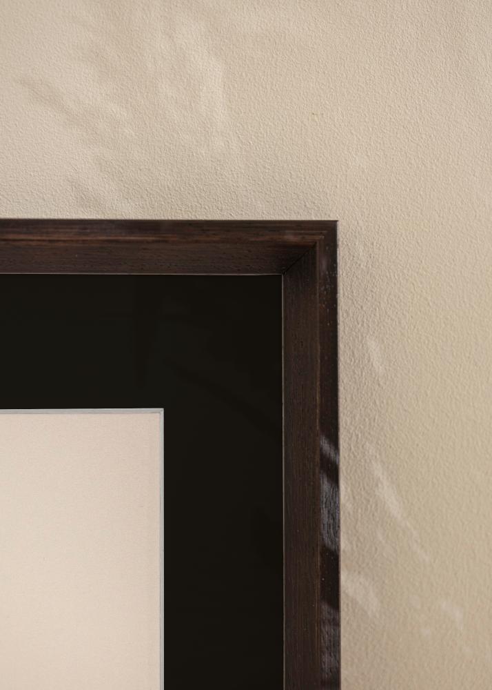 Ram Globe Espresso 50x60 cm - Passepartout Svart 35x45 cm