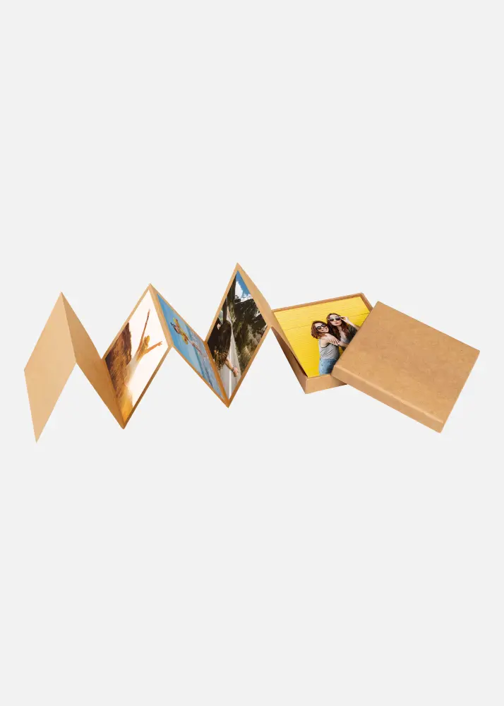 PAC Leporello-Box Brun - 11 Bilder i 10x10 cm